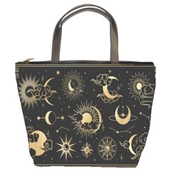 Asian-set With Clouds Moon-sun Stars Vector Collection Oriental Chinese Japanese Korean Style Bucket Bag by Bangk1t