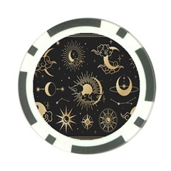 Asian-set With Clouds Moon-sun Stars Vector Collection Oriental Chinese Japanese Korean Style Poker Chip Card Guard (10 Pack) by Bangk1t