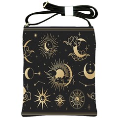 Asian-set With Clouds Moon-sun Stars Vector Collection Oriental Chinese Japanese Korean Style Shoulder Sling Bag by Bangk1t