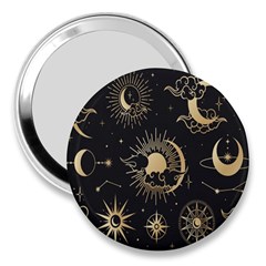 Asian-set With Clouds Moon-sun Stars Vector Collection Oriental Chinese Japanese Korean Style 3  Handbag Mirrors by Bangk1t