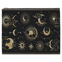 Asian-set With Clouds Moon-sun Stars Vector Collection Oriental Chinese Japanese Korean Style Cosmetic Bag (xxxl) by Bangk1t