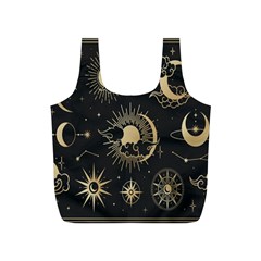 Asian-set With Clouds Moon-sun Stars Vector Collection Oriental Chinese Japanese Korean Style Full Print Recycle Bag (s) by Bangk1t