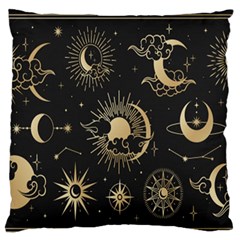 Asian-set With Clouds Moon-sun Stars Vector Collection Oriental Chinese Japanese Korean Style Standard Premium Plush Fleece Cushion Case (two Sides)