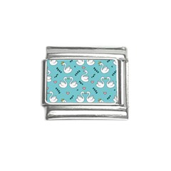 Elegant Swan Pattern Design Italian Charm (9mm)