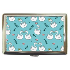 Elegant Swan Pattern Design Cigarette Money Case