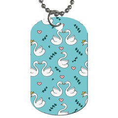 Elegant Swan Pattern Design Dog Tag (Two Sides)