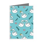 Elegant Swan Pattern Design Mini Greeting Cards (Pkg of 8) Right