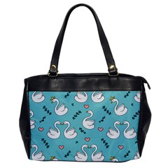 Elegant Swan Pattern Design Oversize Office Handbag