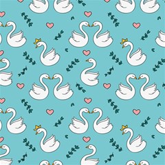 Elegant Swan Pattern Design Play Mat (Square)