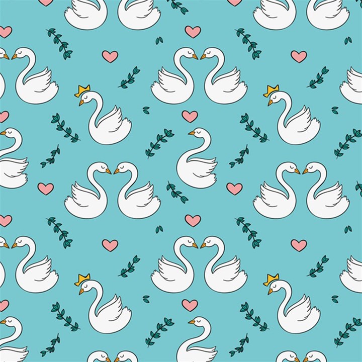 Elegant Swan Pattern Design Play Mat (Square)