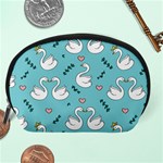 Elegant Swan Pattern Design Accessory Pouch (Large) Back