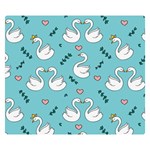 Elegant Swan Pattern Design Two Sides Premium Plush Fleece Blanket (Small) 50 x40  Blanket Back