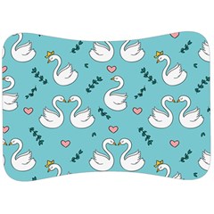 Elegant Swan Pattern Design Velour Seat Head Rest Cushion