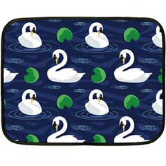 Swan Pattern Elegant Design Fleece Blanket (mini) by Bangk1t