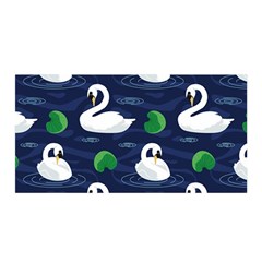 Swan Pattern Elegant Design Satin Wrap 35  X 70  by Bangk1t