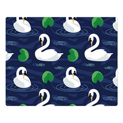 Swan Pattern Elegant Design Premium Plush Fleece Blanket (large) by Bangk1t