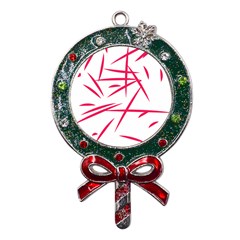 Hijibizi-1-01 Metal X mas Lollipop With Crystal Ornament