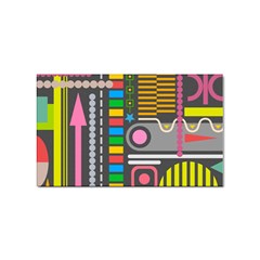 Pattern Geometric Abstract Colorful Arrows Lines Circles Triangles Sticker (rectangular) by Bangk1t