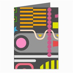 Pattern Geometric Abstract Colorful Arrows Lines Circles Triangles Greeting Cards (pkg Of 8) by Bangk1t