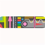 Pattern Geometric Abstract Colorful Arrows Lines Circles Triangles Large Bar Mat 32 x8.5  Bar Mat