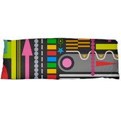 Pattern Geometric Abstract Colorful Arrows Lines Circles Triangles Body Pillow Case (dakimakura) by Bangk1t