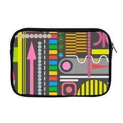 Pattern Geometric Abstract Colorful Arrows Lines Circles Triangles Apple Macbook Pro 17  Zipper Case by Bangk1t