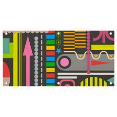 Pattern Geometric Abstract Colorful Arrows Lines Circles Triangles Banner And Sign 4  X 2  by Bangk1t