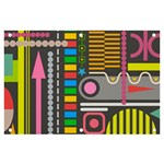 Pattern Geometric Abstract Colorful Arrows Lines Circles Triangles Banner and Sign 6  x 4  Front