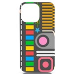 Pattern Geometric Abstract Colorful Arrows Lines Circles Triangles iPhone 14 Pro Max Black UV Print Case Front