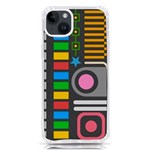 Pattern Geometric Abstract Colorful Arrows Lines Circles Triangles iPhone 14 Plus TPU UV Print Case Front