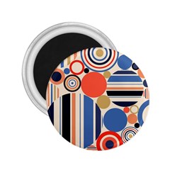 Geometric Abstract Pattern Colorful Flat Circles Decoration 2 25  Magnets by Bangk1t