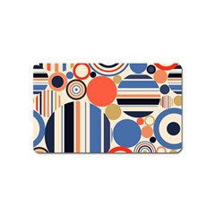 Geometric Abstract Pattern Colorful Flat Circles Decoration Magnet (name Card) by Bangk1t