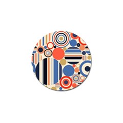 Geometric Abstract Pattern Colorful Flat Circles Decoration Golf Ball Marker by Bangk1t