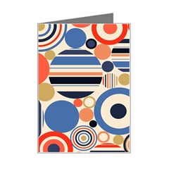 Geometric Abstract Pattern Colorful Flat Circles Decoration Mini Greeting Card by Bangk1t