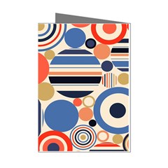 Geometric Abstract Pattern Colorful Flat Circles Decoration Mini Greeting Cards (pkg Of 8) by Bangk1t