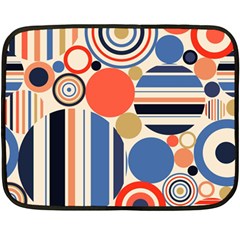 Geometric Abstract Pattern Colorful Flat Circles Decoration Fleece Blanket (mini) by Bangk1t