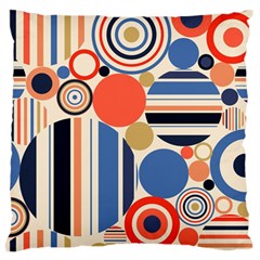 Geometric Abstract Pattern Colorful Flat Circles Decoration Large Cushion Case (one Side) by Bangk1t