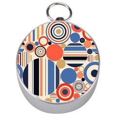 Geometric Abstract Pattern Colorful Flat Circles Decoration Silver Compasses by Bangk1t