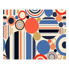 Geometric Abstract Pattern Colorful Flat Circles Decoration Two Sides Premium Plush Fleece Blanket (large) by Bangk1t