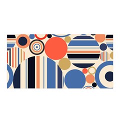 Geometric Abstract Pattern Colorful Flat Circles Decoration Satin Wrap 35  X 70  by Bangk1t