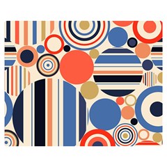 Geometric Abstract Pattern Colorful Flat Circles Decoration Premium Plush Fleece Blanket (medium) by Bangk1t