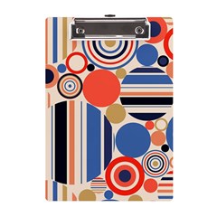 Geometric Abstract Pattern Colorful Flat Circles Decoration A5 Acrylic Clipboard by Bangk1t