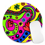 Seamless Doodle Round Mousepad Front