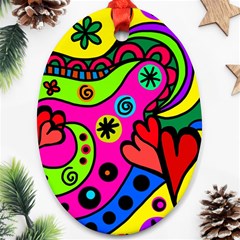 Seamless Doodle Ornament (Oval)