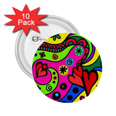 Seamless Doodle 2 25  Buttons (10 Pack)  by Bangk1t