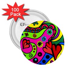 Seamless Doodle 2 25  Buttons (100 Pack)  by Bangk1t