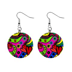 Seamless Doodle Mini Button Earrings