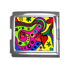 Seamless Doodle Mega Link Italian Charm (18mm)