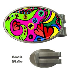 Seamless Doodle Money Clips (Oval) 