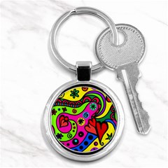 Seamless Doodle Key Chain (Round)